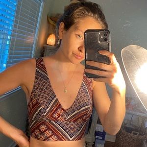 Patterned Bralette/crop top